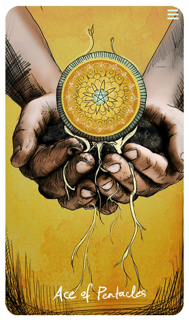 Туз пентаклей — Таро Светлого провидца