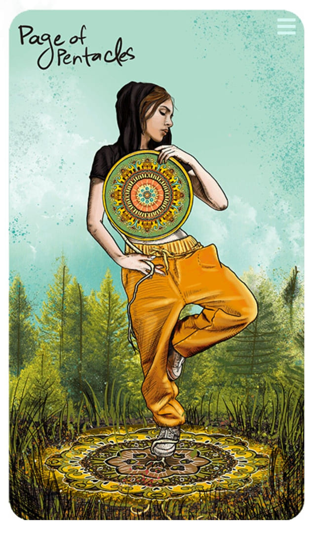 Паж пентаклей — Таро Светлого провидца
