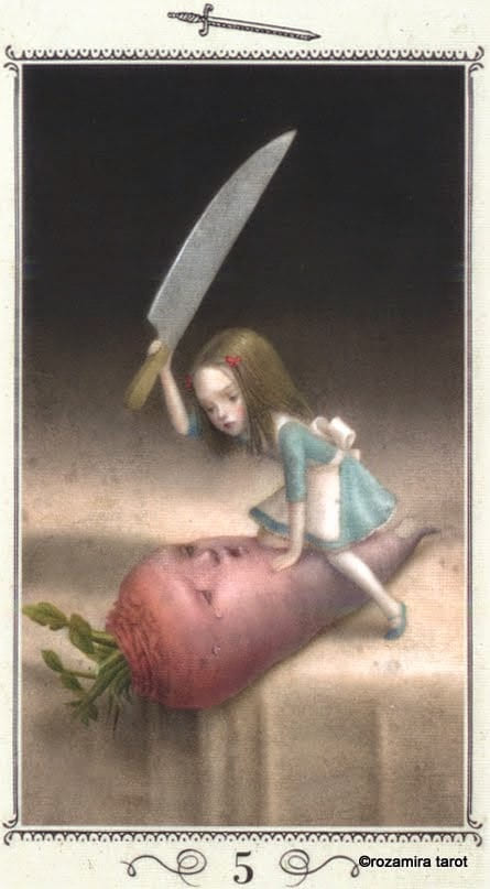 Пятёрка мечей — Таро Николетты Чекколи