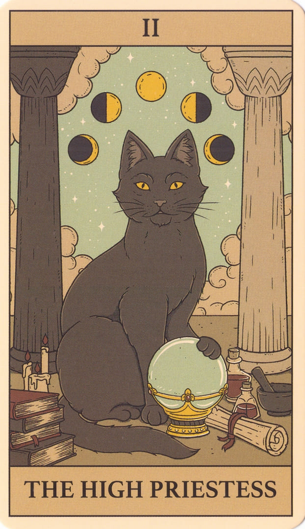 Верховная жрица — Cats Rule the Earth Tarot
