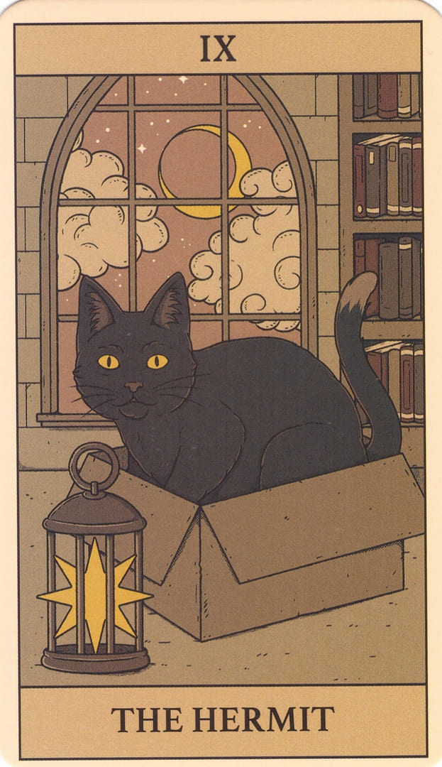 Отшельник — Cats Rule the Earth Tarot