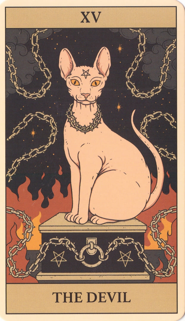 Дьявол — Cats Rule the Earth Tarot