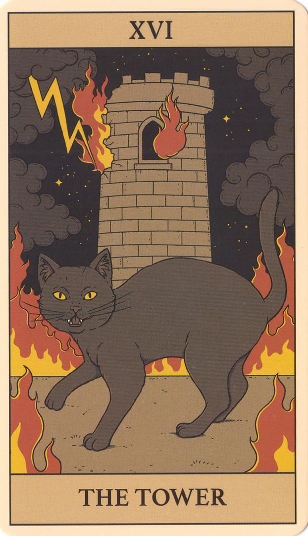 Башня — Cats Rule the Earth Tarot