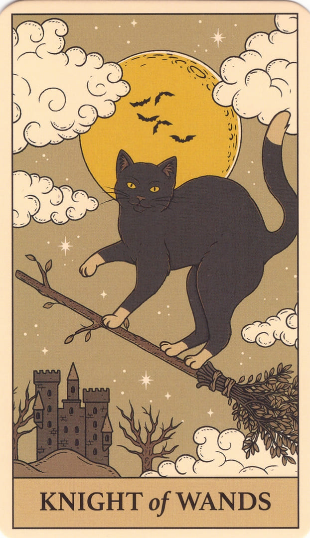 Рыцарь жезлов — Cats Rule the Earth Tarot