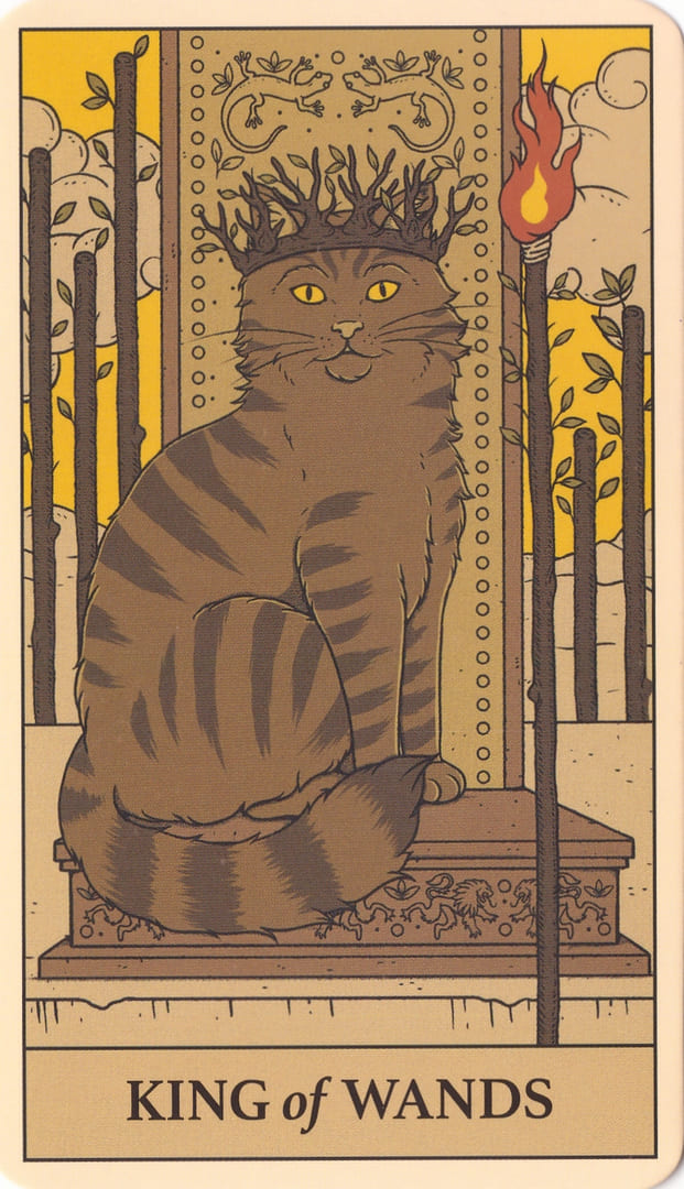 Король жезлов — Cats Rule the Earth Tarot