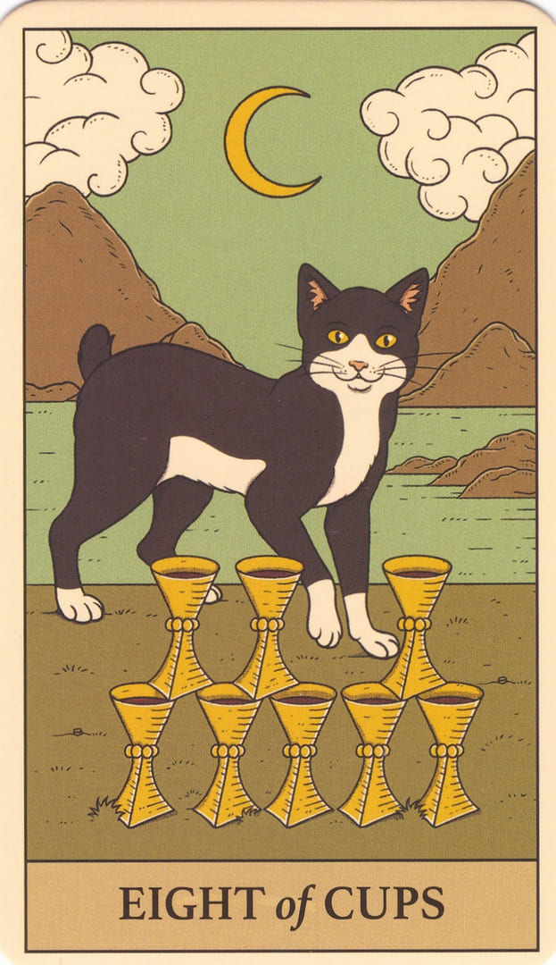 Восьмёрка чаш — Cats Rule the Earth Tarot