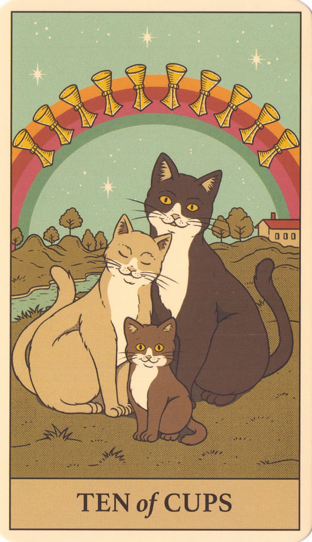 Десятка чаш — Cats Rule the Earth Tarot