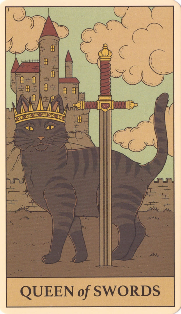 Королева мечей — Cats Rule the Earth Tarot