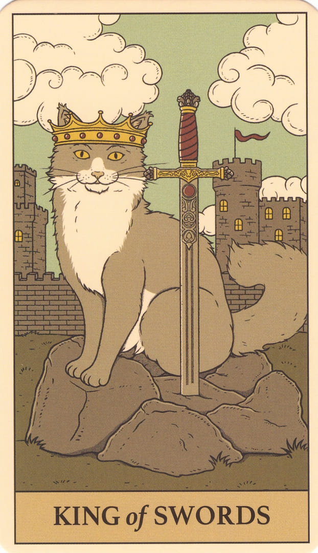 Король мечей — Cats Rule the Earth Tarot