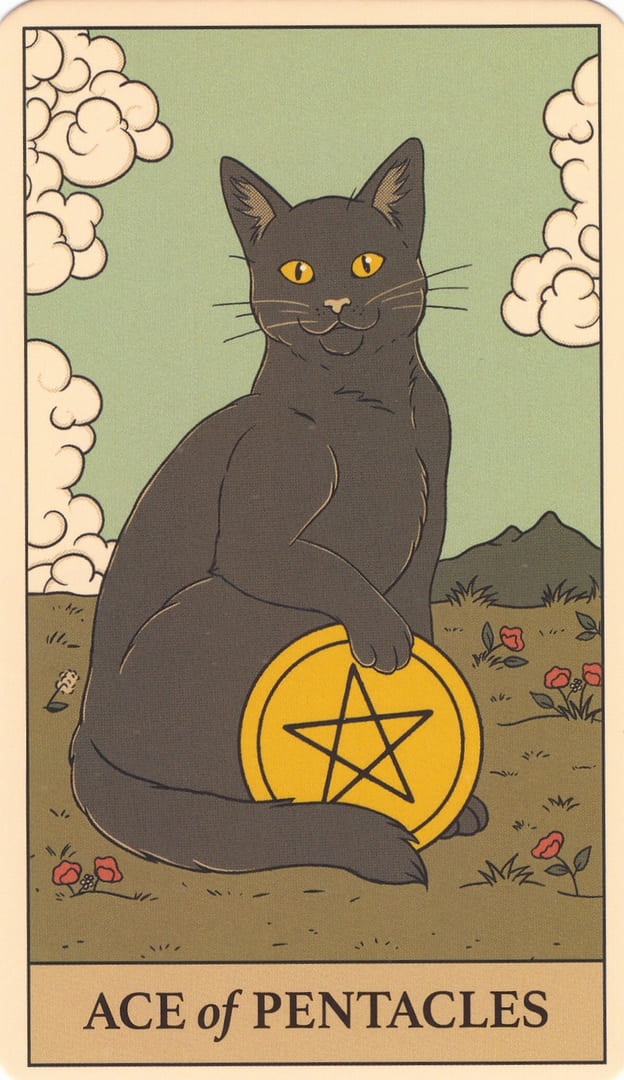 Туз пентаклей — Cats Rule the Earth Tarot