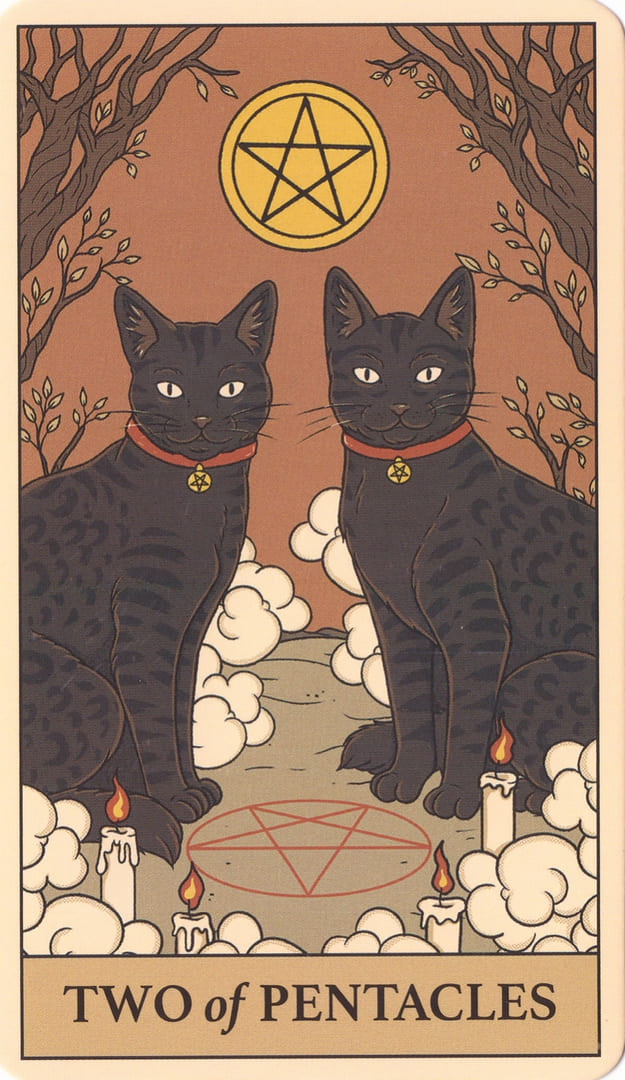 Двойка пентаклей — Cats Rule the Earth Tarot