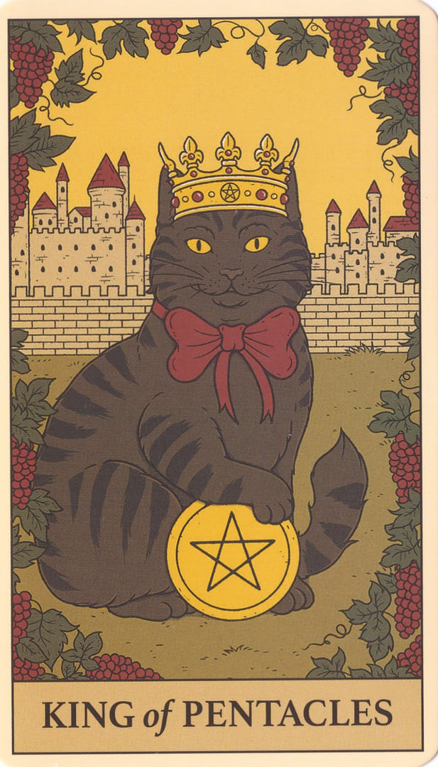 Король пентаклей — Cats Rule the Earth Tarot