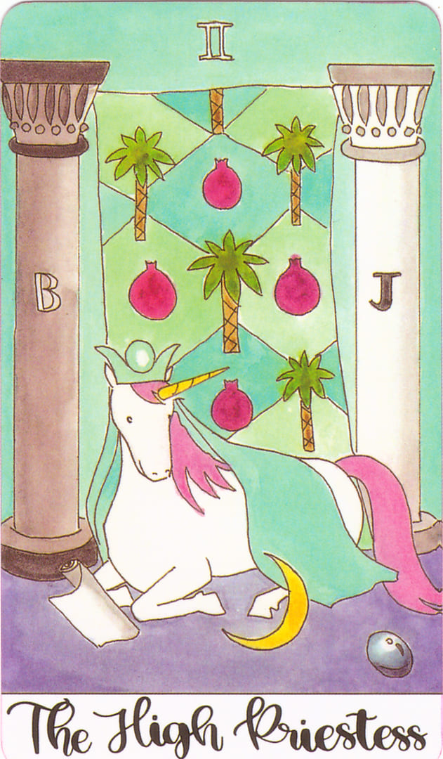 Верховная жрица — Таро Кристальных Единорогов