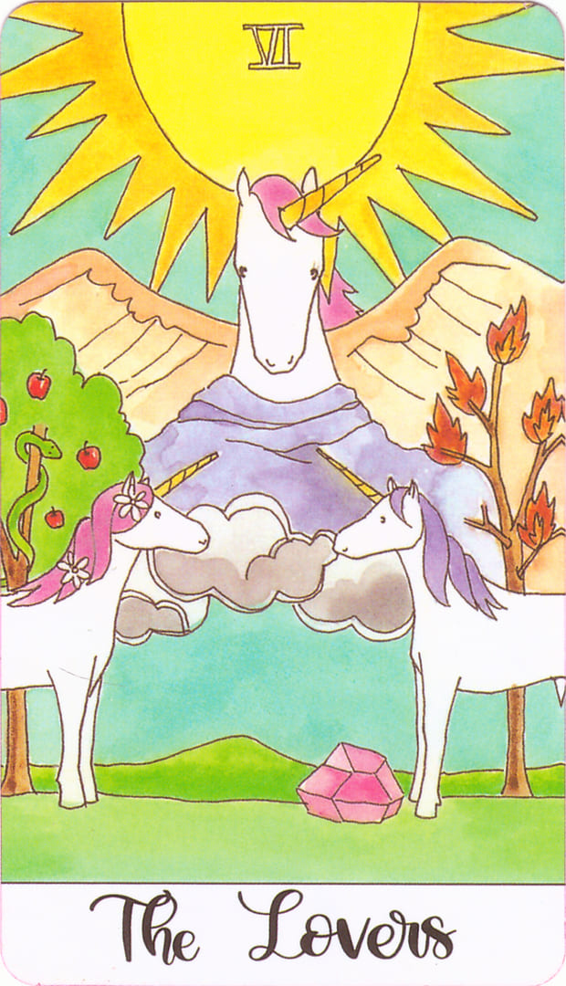 Влюбленные — Таро Кристальных Единорогов