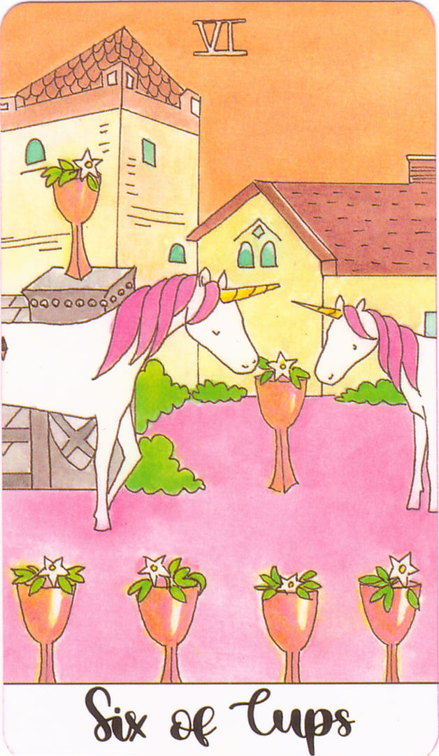 Шестёрка чаш — Таро Кристальных Единорогов