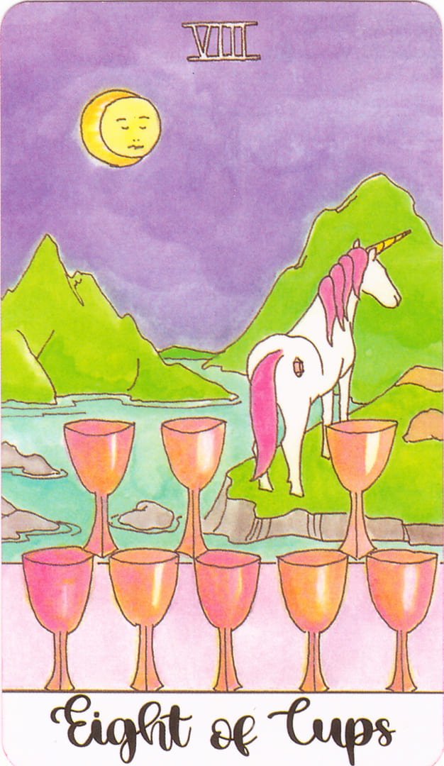 Восьмёрка чаш — Таро Кристальных Единорогов