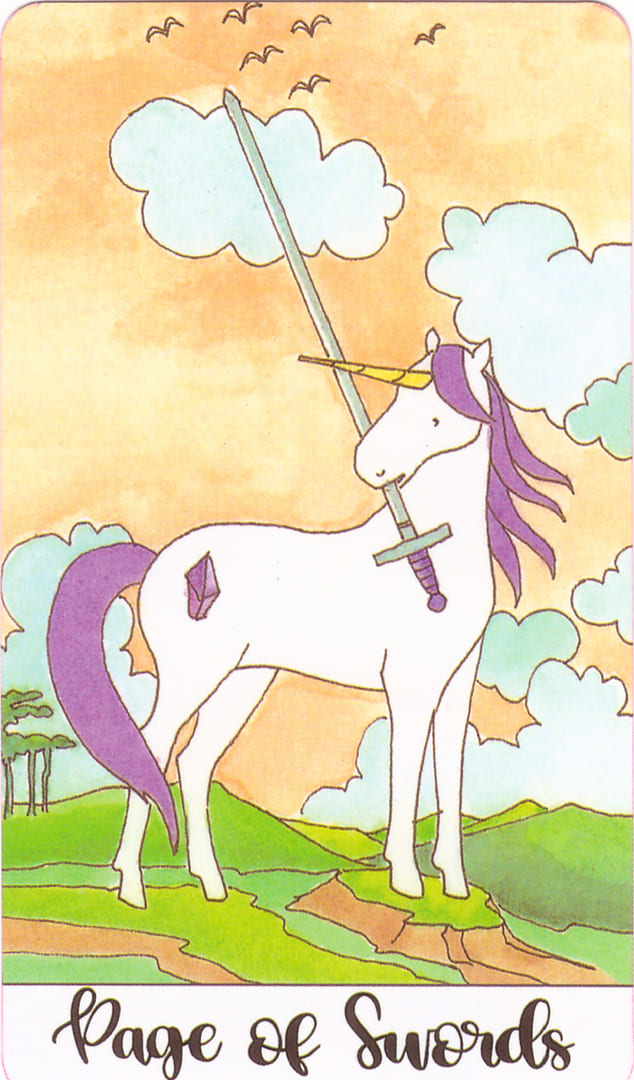 Паж мечей — Таро Кристальных Единорогов