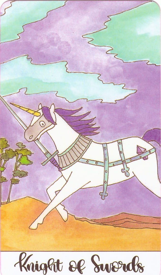 Рыцарь мечей — Таро Кристальных Единорогов
