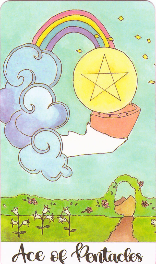 Туз пентаклей — Таро Кристальных Единорогов