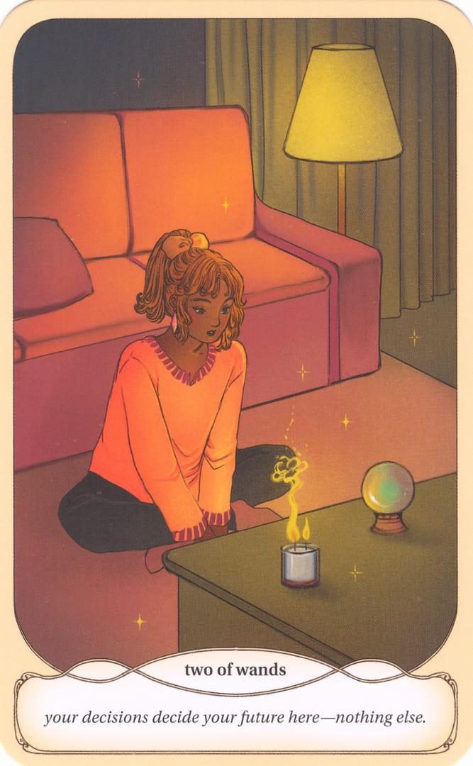 Двойка жезлов — Уютное Таро Ведьмы