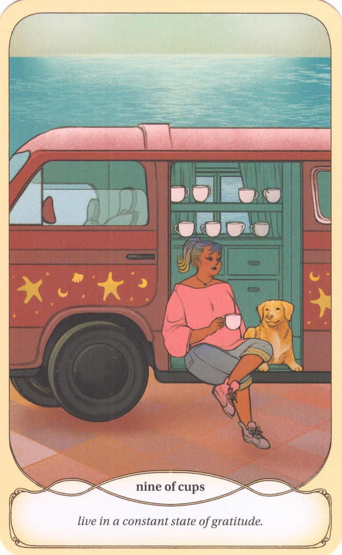 Девятка чаш — Уютное Таро Ведьмы