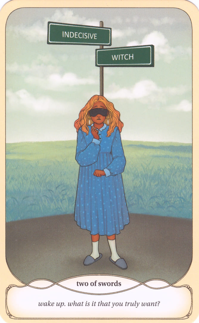 Двойка мечей — Уютное Таро Ведьмы