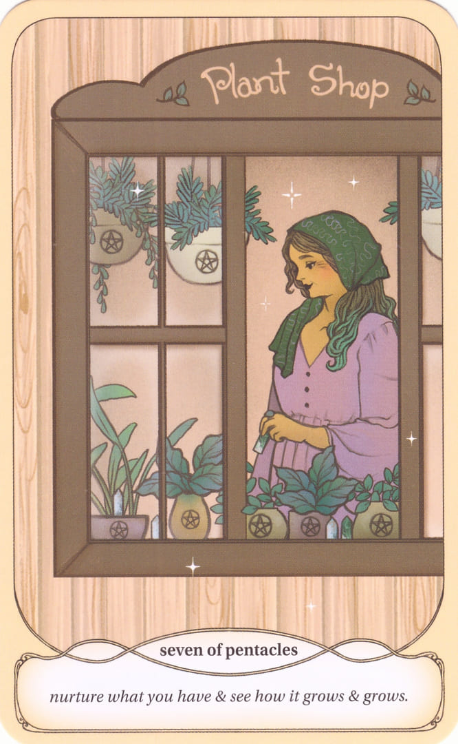 Семёрка пентаклей — Уютное Таро Ведьмы