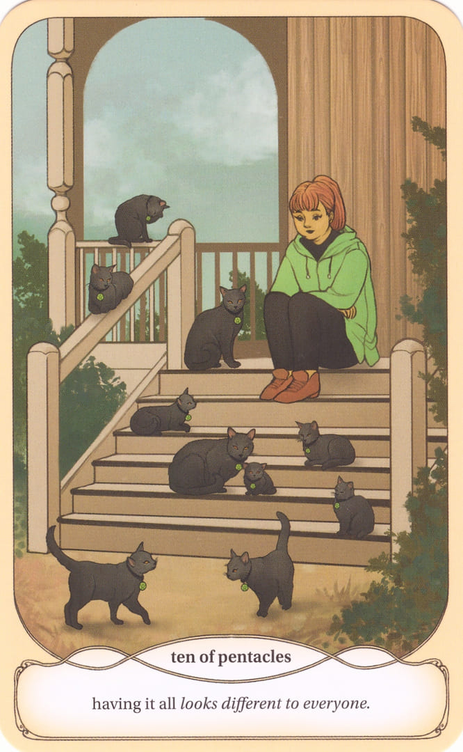 Десятка пентаклей — Уютное Таро Ведьмы