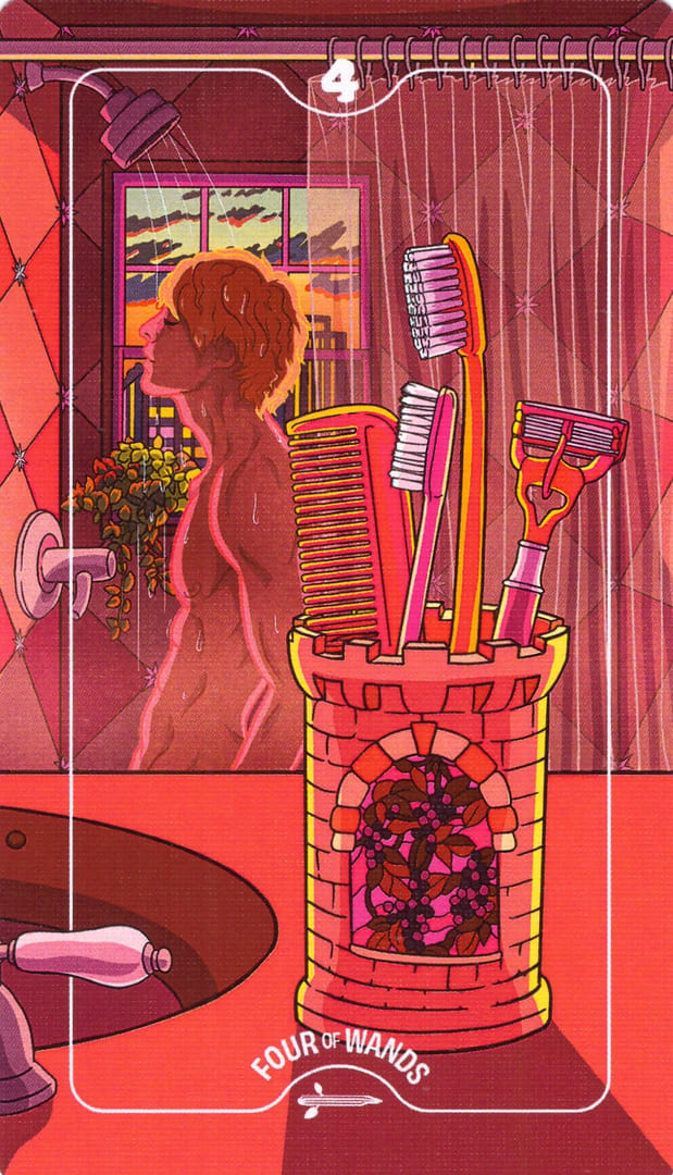 Четверка жезлов — Deck of Luminaries Tarot