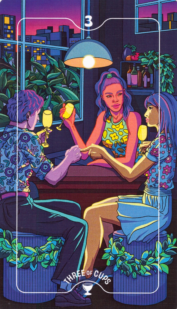 Тройка чаш — Deck of Luminaries Tarot