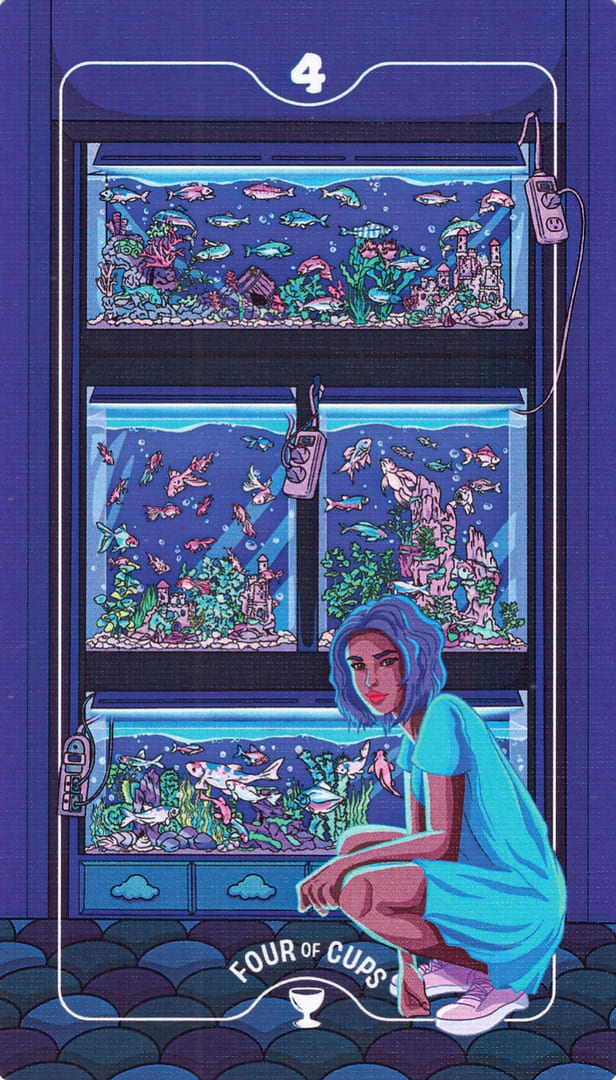 Четверка чаш — Deck of Luminaries Tarot
