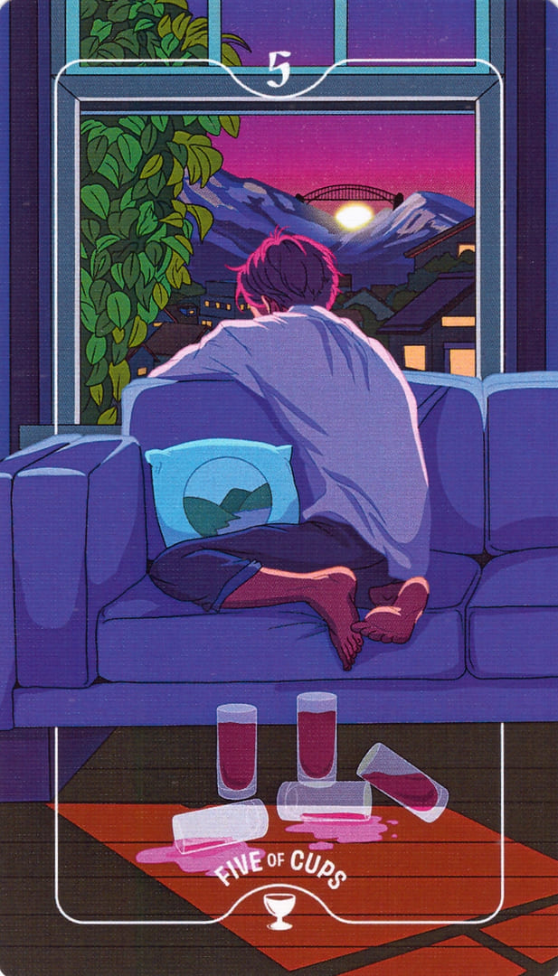 Пятёрка чаш — Deck of Luminaries Tarot