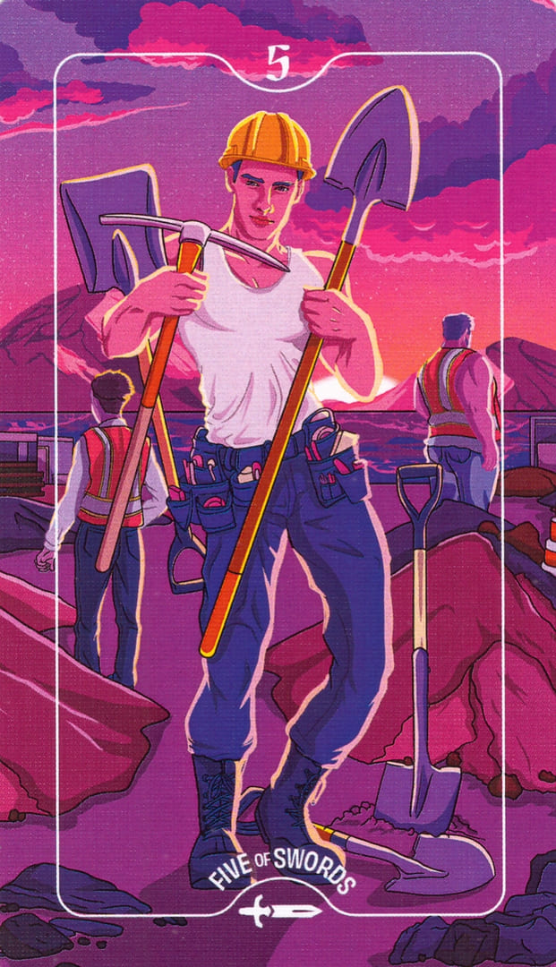 Пятёрка мечей — Deck of Luminaries Tarot