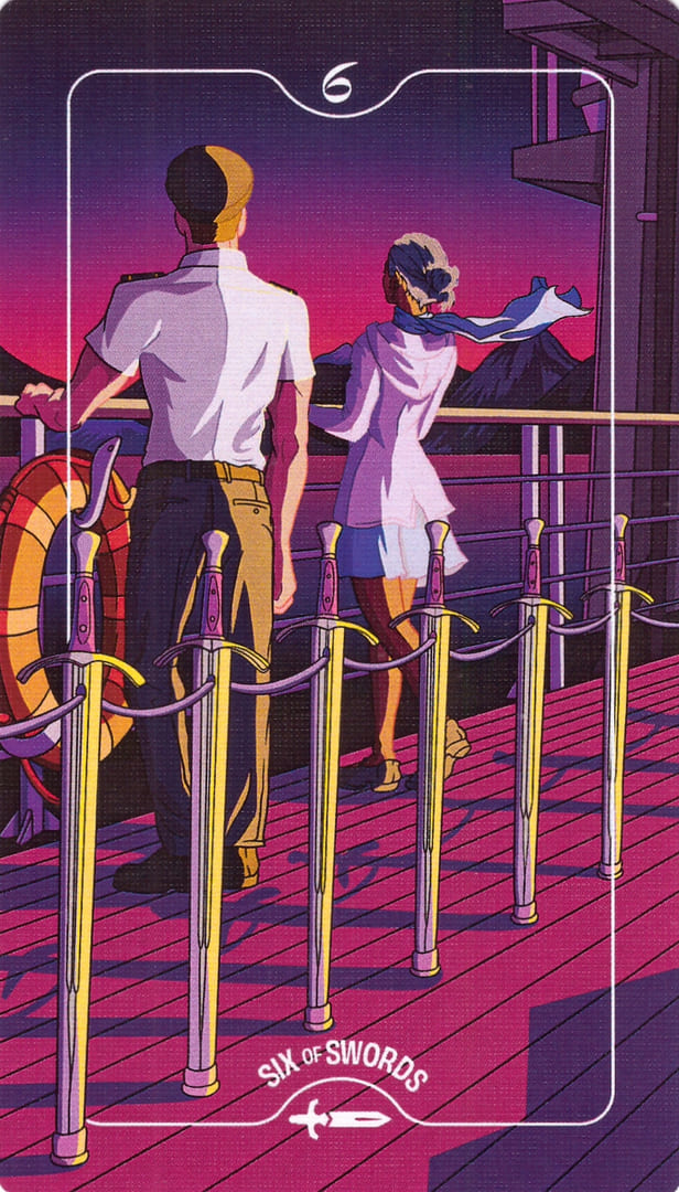 Шестёрка мечей — Deck of Luminaries Tarot