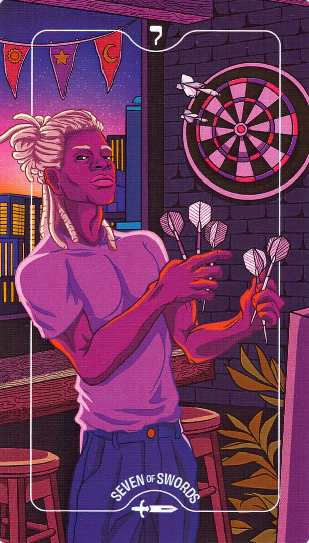 Семёрка мечей — Deck of Luminaries Tarot