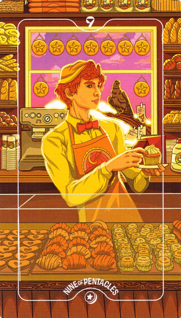 Девятка пентаклей — Deck of Luminaries Tarot