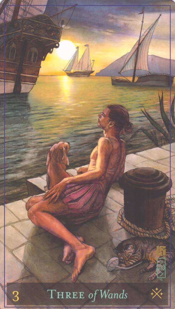 Тройка жезлов — Таро божественной маскулинности