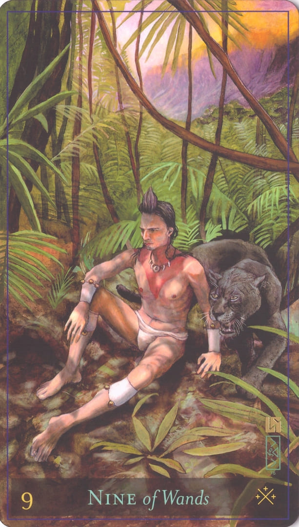 Девятка жезлов — Таро божественной маскулинности