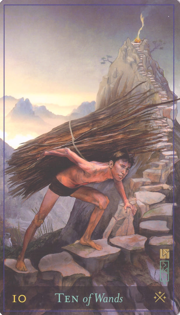 Десятка жезлов — Таро божественной маскулинности