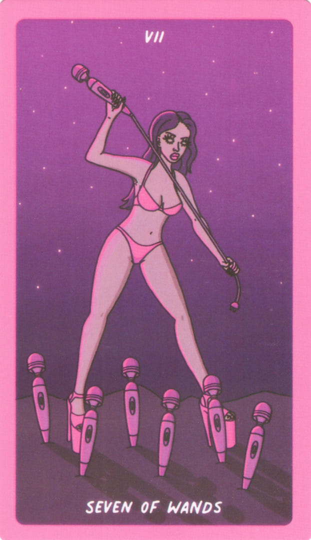 Семёрка жезлов — Exotic Cancer Tarot