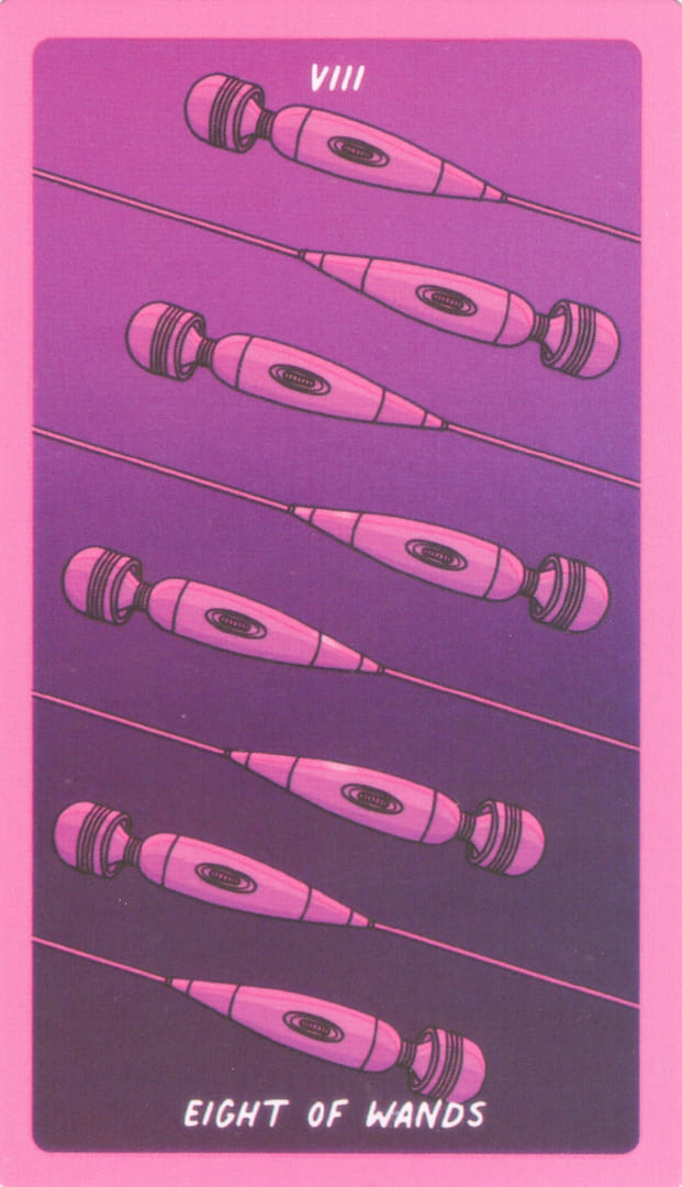 Восьмёрка жезлов — Exotic Cancer Tarot