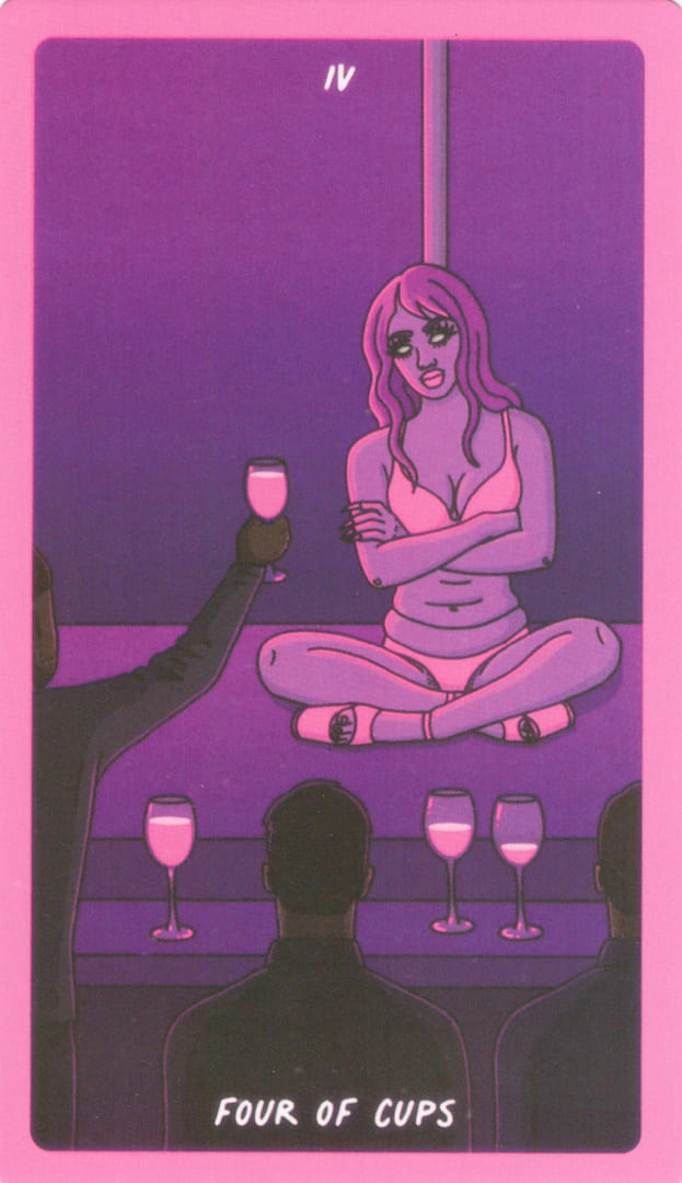 Четверка чаш — Exotic Cancer Tarot