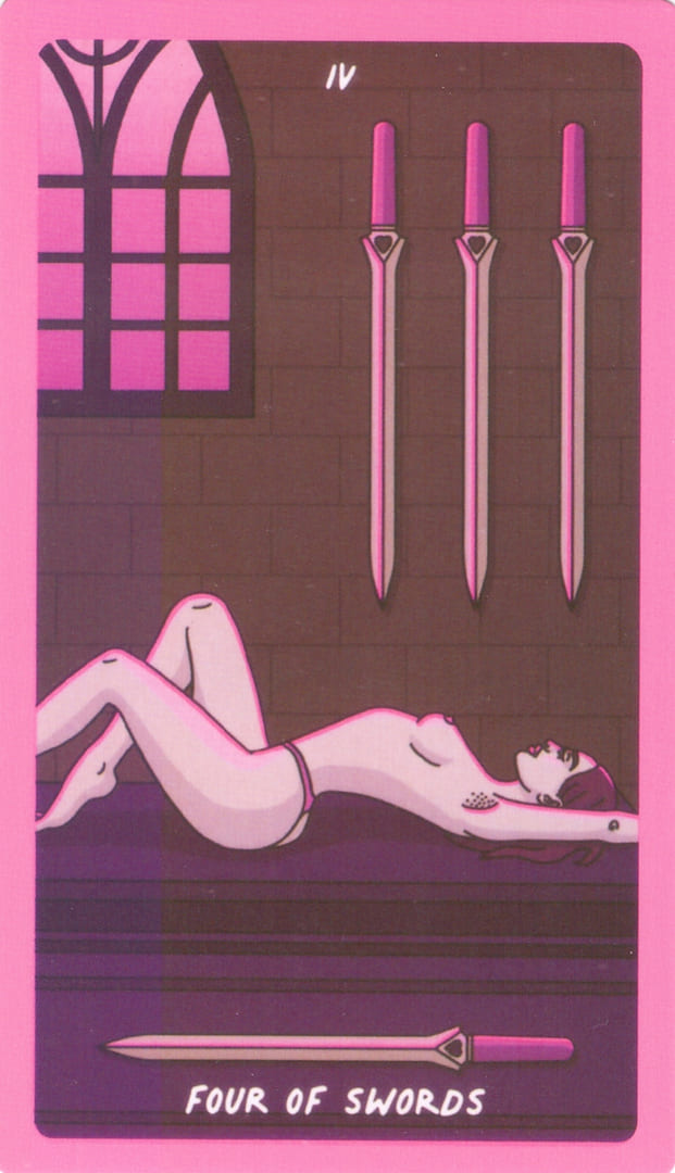 Четверка мечей — Exotic Cancer Tarot