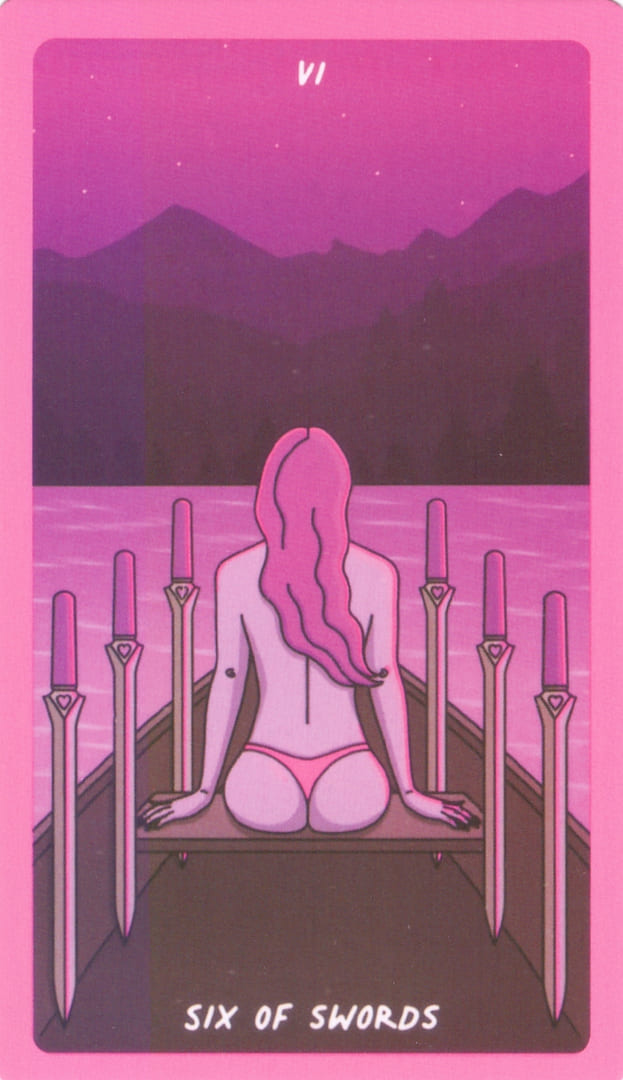 Шестёрка мечей — Exotic Cancer Tarot