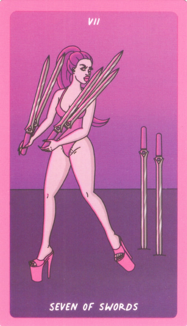Семёрка мечей — Exotic Cancer Tarot