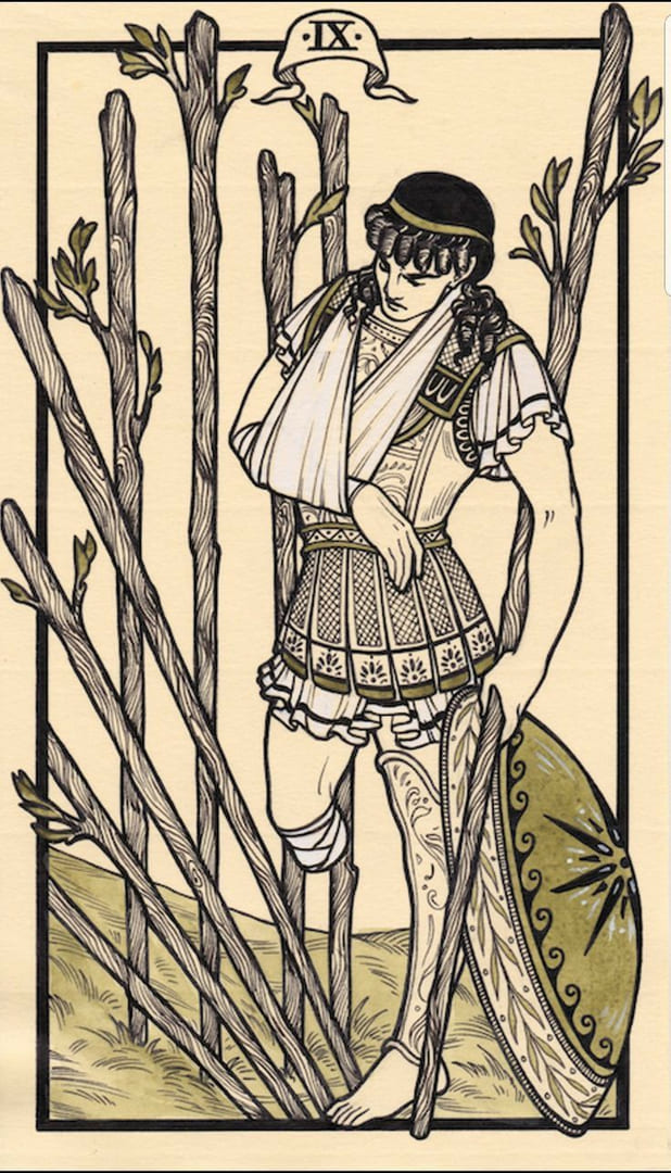 Девятка жезлов — Таро Федора Павлова