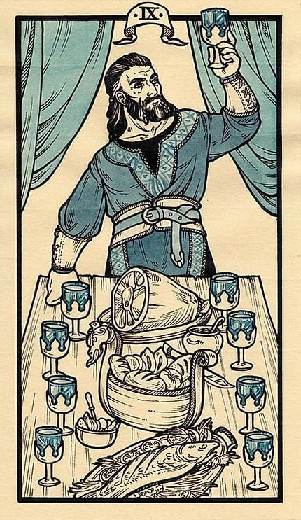 Девятка чаш — Таро Федора Павлова