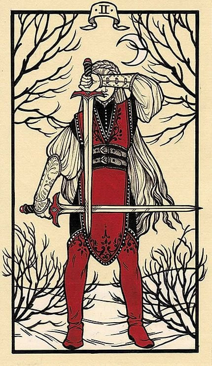 Двойка мечей — Таро Федора Павлова