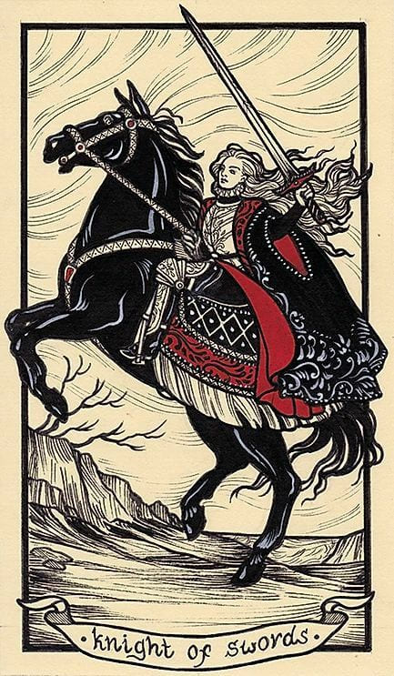 Рыцарь мечей — Таро Федора Павлова