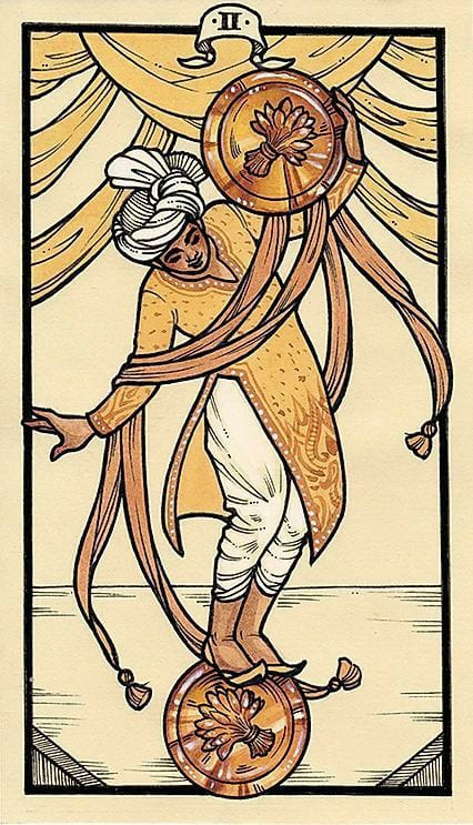 Двойка пентаклей — Таро Федора Павлова